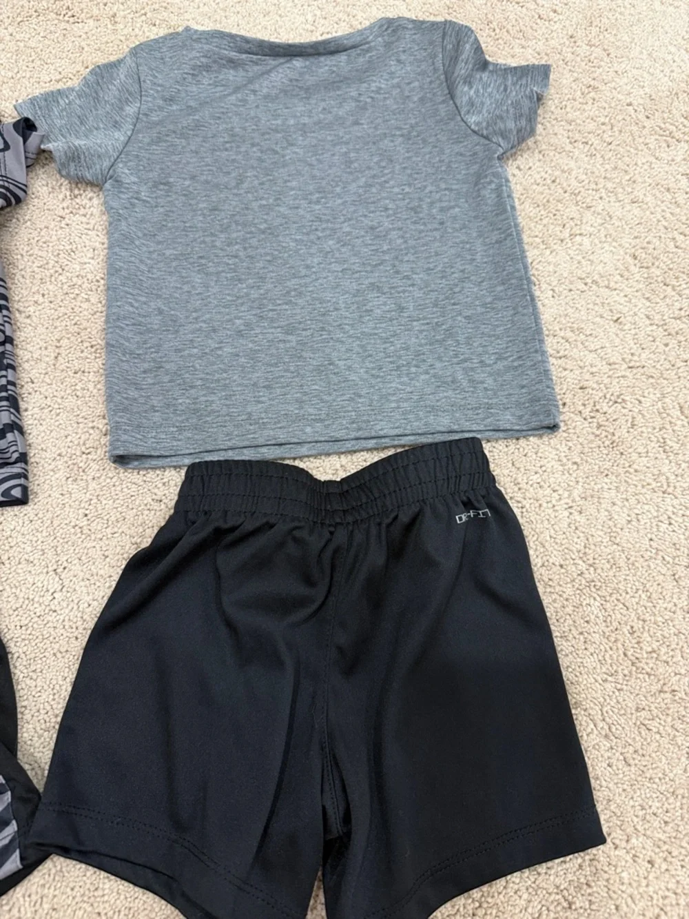 Nike Kids Active Tee & Shorts Set — Gray, Black & Orange Accents - Picture 5 of 8